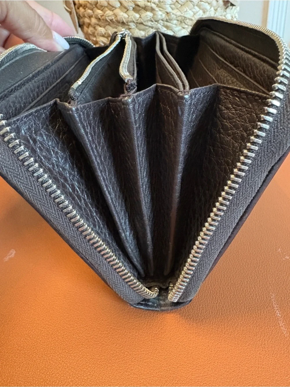 Gucci Dark Brown Leather Zip-Around Wallet